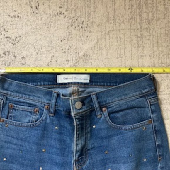 🧡3/15 Gap 1969 Best Girlfriend Star Studded Jeans Women's 26 - Picture 2 of 9